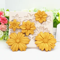 Blooming Flower Silicone Mold Resin Kitchen Baking Tool Dessert Pastry Lace Decoration DIY Cake Chocolate Fondant Moulds