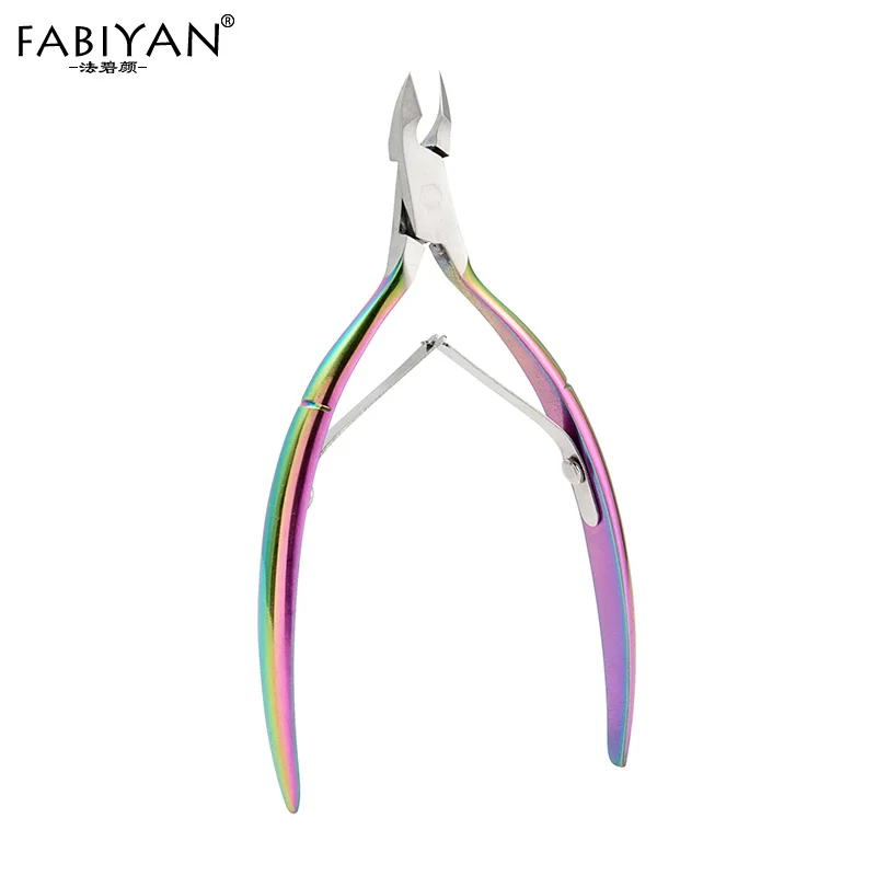 Edelstahl Häutchen Nipper Clipper Dead Skin Remover Cutter Scheren Regenbogen Zange Metall Nail art Maniküre Pediküre Werkzeuge