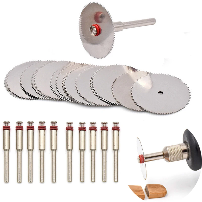 Stainless Steel Slice Metal Cutting Disc Mandrel for Dremel Rotary Tools 16 18 22 25 32mm Cutting Disc