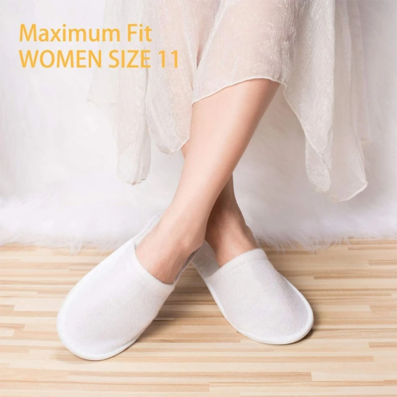 New Spa Slippers 12 Pairs of Brushed Plush Closed-toe Disposable Slippers for Men and Women Suitable for Hotel Families