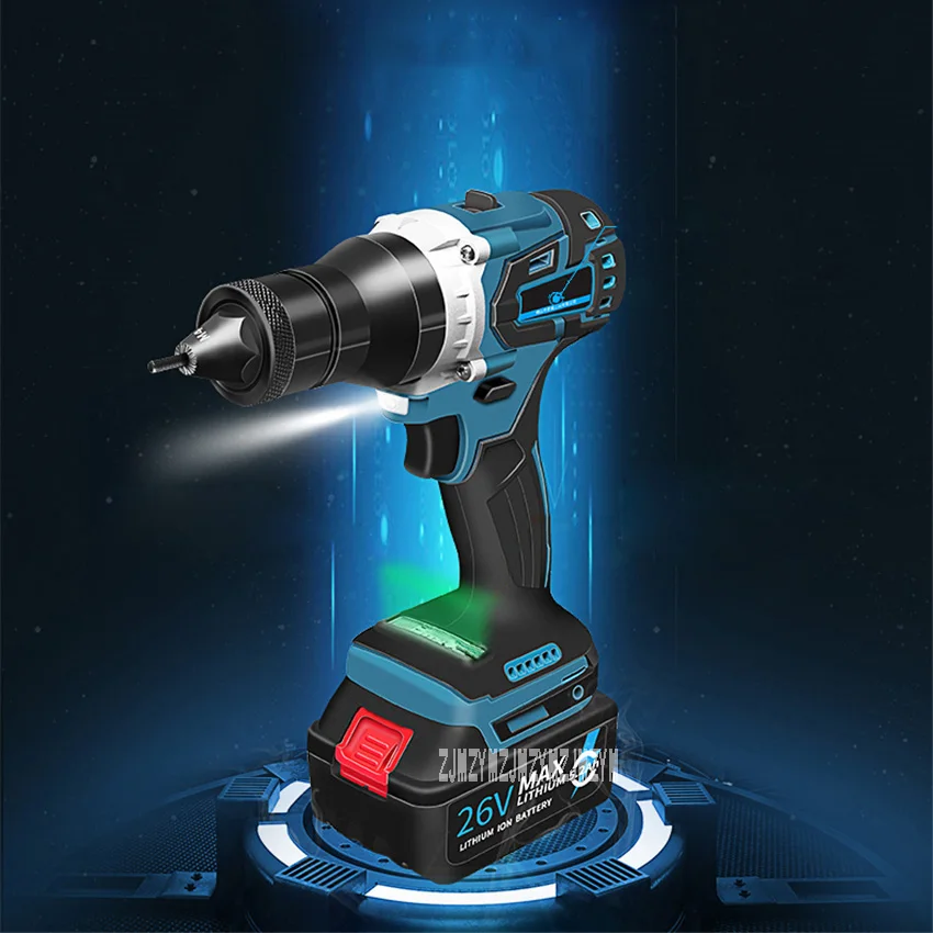 MF-9616 Brushless Memukau Gun Automatic Rivet Nut Gun Listrik Blind Rivet Gun dengan Baterai Lithium 26V5200mAh / 26V2200mAh