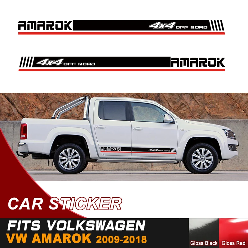 

car stickers side door stripe racing graphic Vinyl car decals fit for vw amarok 2009 2010 2012 2013 2014 2015 2016 2017 2018