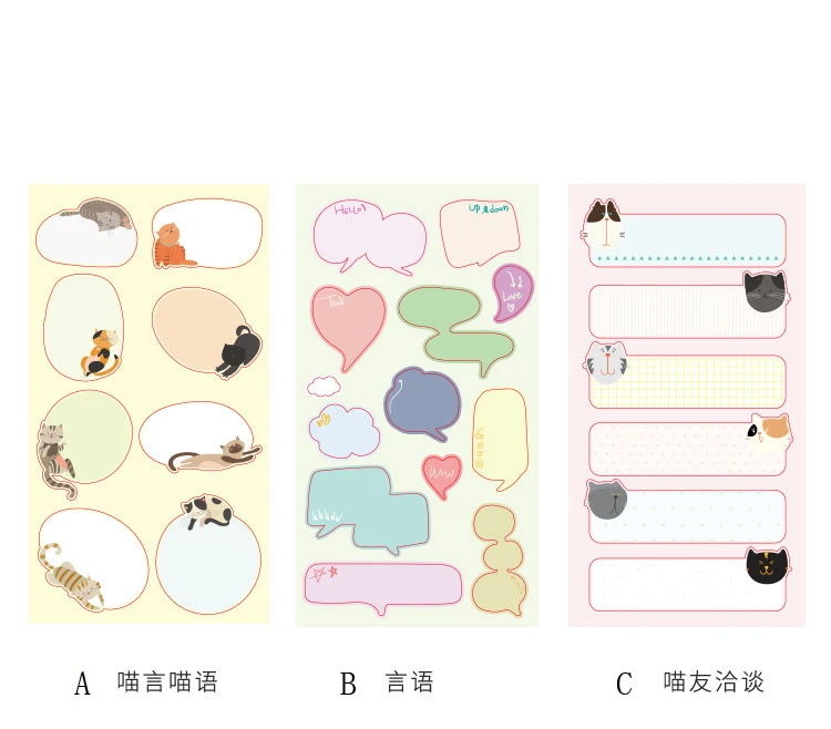 SIXONE Cute Animal Writable dekoracyjna naklejka kawaii DIY dekoracja wiadomość samoprzylepne etykiety podręcznik materiał papiernicze