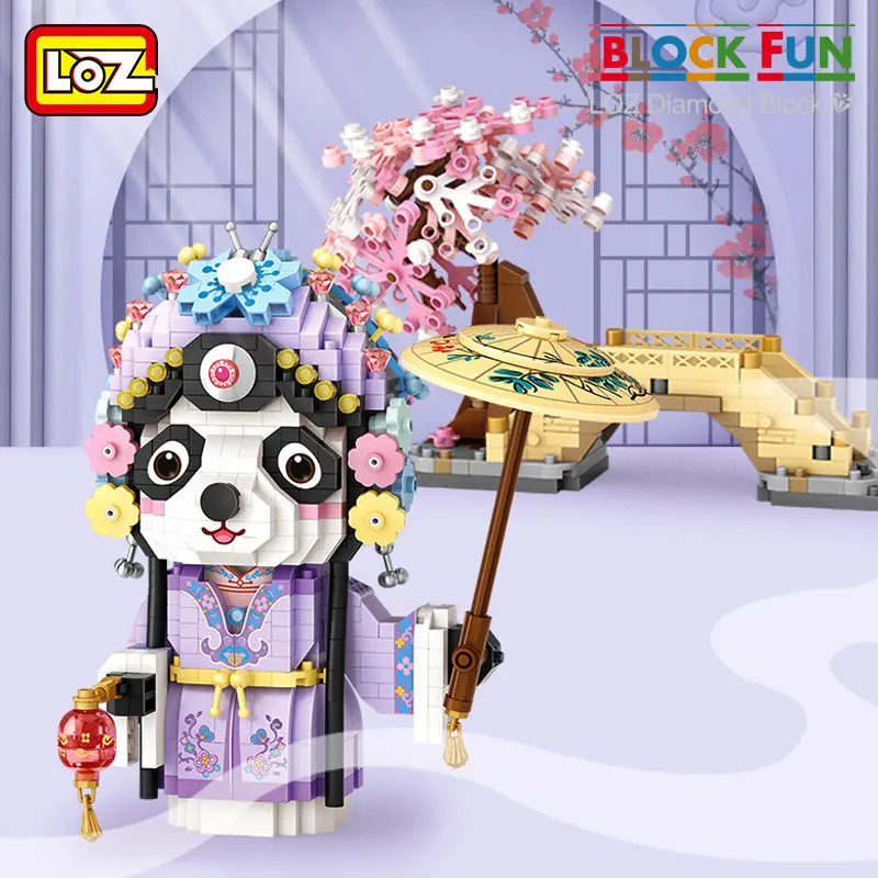 LOZ Tsing Yi Panda Opera Series Micro-diamond Small Particle Assembled Building Blocks Adult Assembled Toys Peking Opera