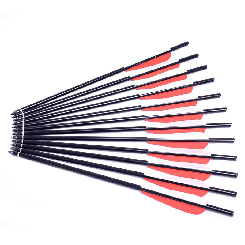 12pcs 13.5/16/17/18/20 inches OD 8.8MM Hunting Archery Arrows Aluminum Arrows for crossbows Bolt bow and arrows Shooting