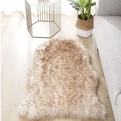 Fur Faux Artificial Sheepskin Carpet Washable Seat Pad Fluffy Rugs Hairy Wool Soft Warm Carpets For Living Room