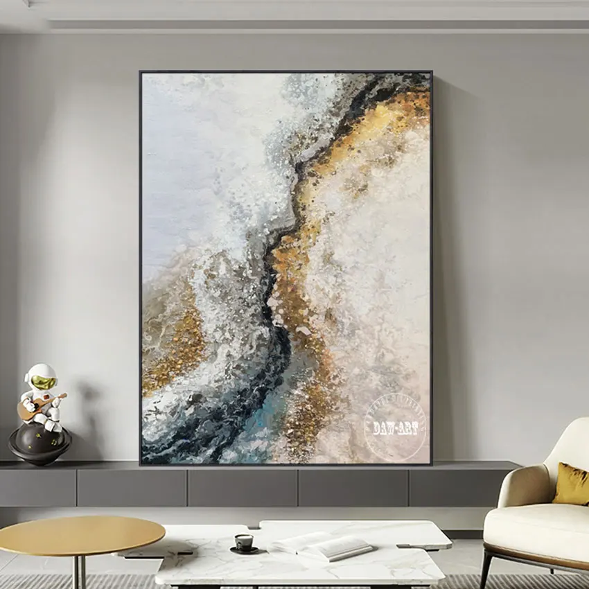 

Easy Design Art Idea Textured Hand Painting Canvas Poster No Framed Picture Wall Mural New Arrival Abstract Bedroom Decoration