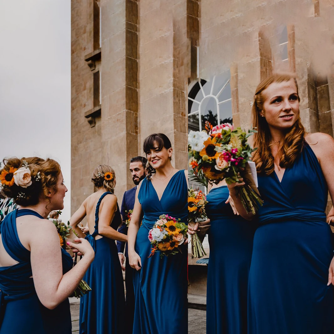 Vestido de dama de Honor Maxi infinito de LICRA hasta el suelo personalizado Convertible fiesta de boda invitado dama de Honor una línea vestidos torcidos