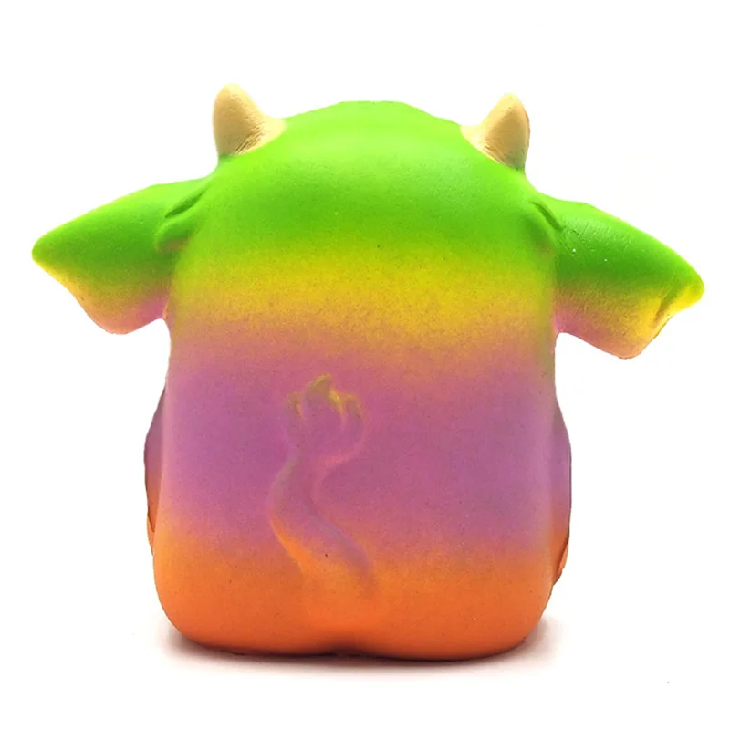 Squishies-juguetes de dibujos animados coloridos para niños y niñas, Demon Squishy, Slow Rising Squeeze Toys, Halloween Cute Big Ear Doll, Gift,