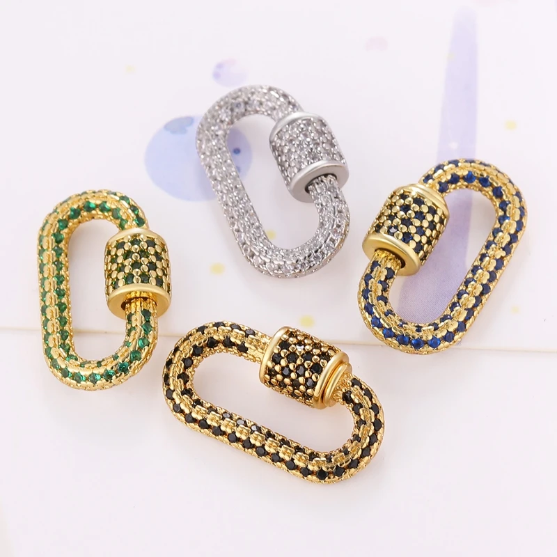 

Juya Handicraft Creative Lock Fastener Carabiner Screw Clasps Accessories For DIY Women Men Punk Pendant Jewelry Making Supplies