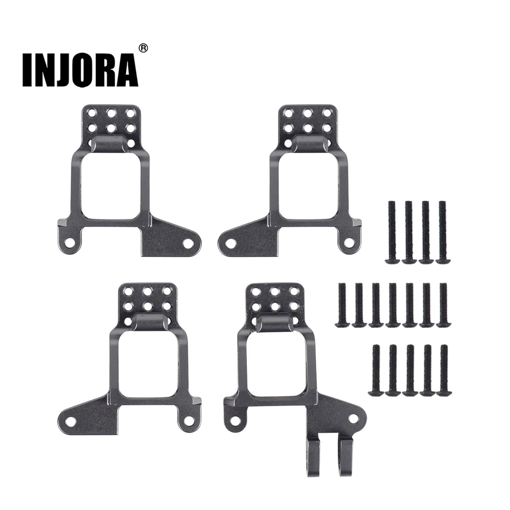 INJORA 4PCS Aluminum Front & Rear Shock Towers Mount for 1/10 RC Crawler TRX-4 TRX4 8216 Upgrade Parts