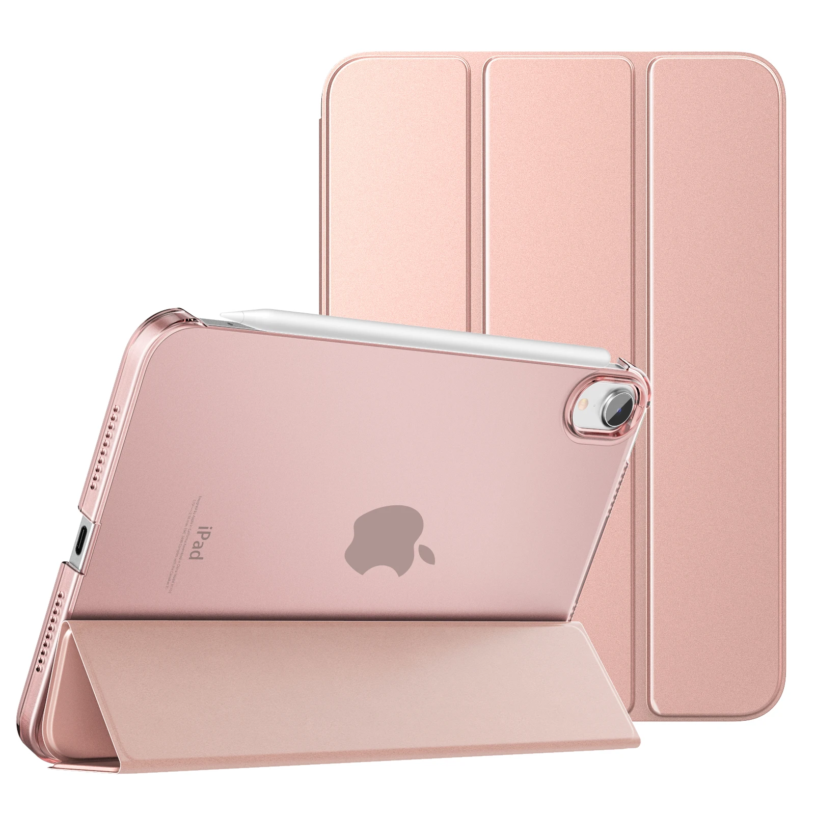 Case for New iPad Mini 6th Generation 8.3-inch 2021-Slim Lightweight Hard PC Back Shell Stand Cover with Translucent Frosted