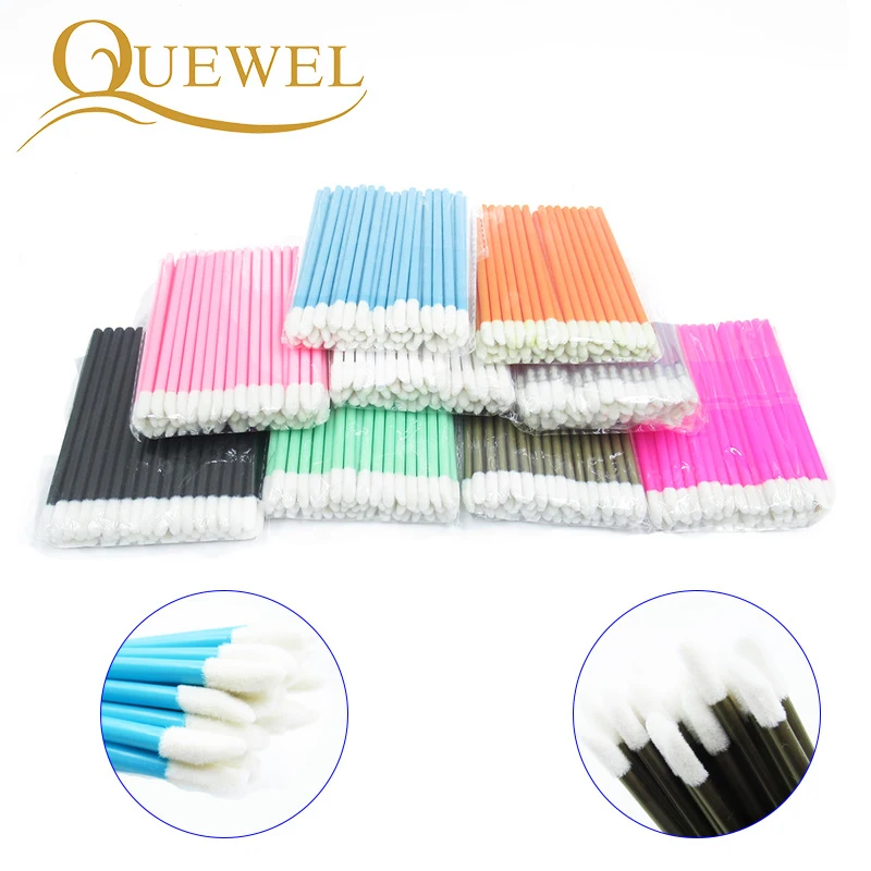 Quewel 50pcs Make Up Brush Set Cotton Swab Mascara Wands Lip Pen Cleaner Multicolor Eyelash Disposable Makeup Applicators