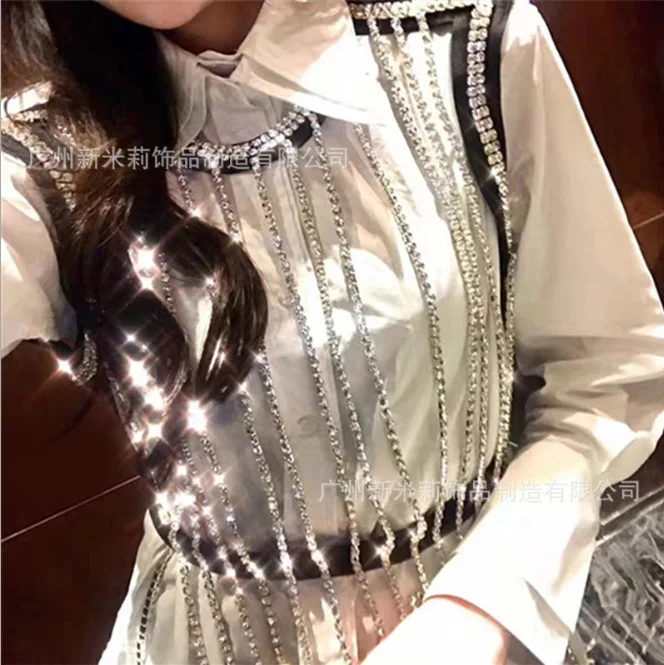 10 Meters 2-6Mm Rhinestone Chain D Claw Anti-Hook Silver/Gold Base Glass Crystal Diamond Strass Trim Diy Cloth Sew Accessories