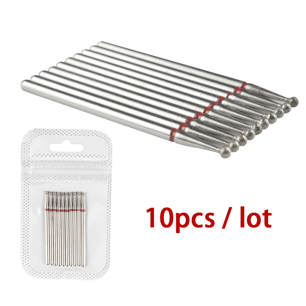 10pcs Diamond Milling Cutter For Manicure Nail Drill Bits Set Accessory Pedicure Eletric Machine Nail Bit Flies Gel Remover Tool