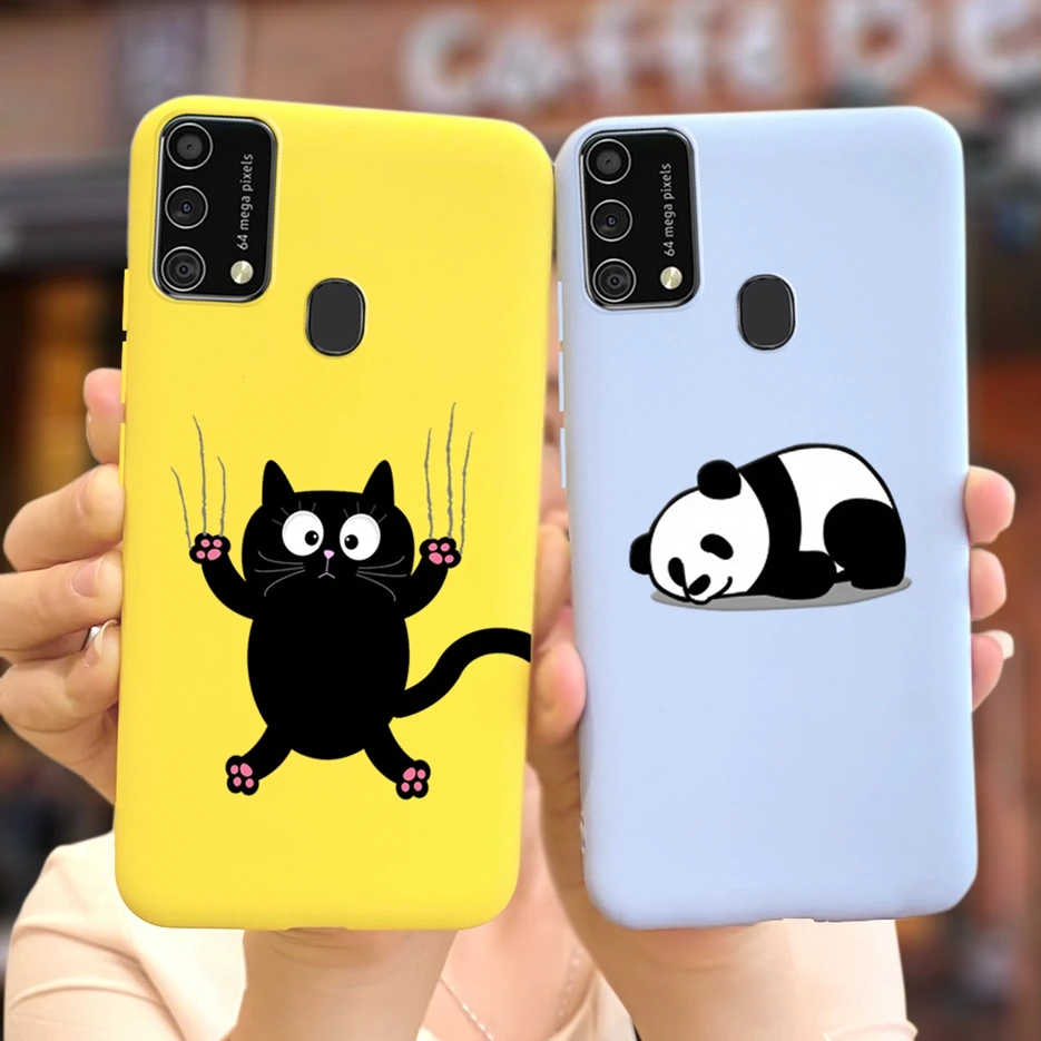 For Samsung Galaxy M21s Case M31 Case Cute Cat Panda Cover Soft Silicone Phone Cases For Samsung M31 M315F M 21s Back Cover Capa