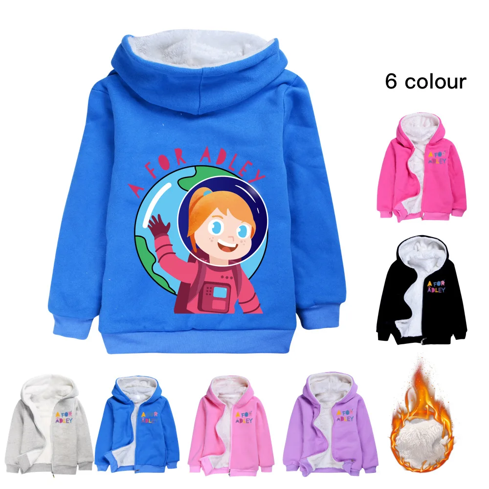 

A for Adley Fashion Kids Clothing Kids Cardigan Zipper Thick Jackets Girls and Boys Hoodie Outwear Popular Autumn Winter Coat