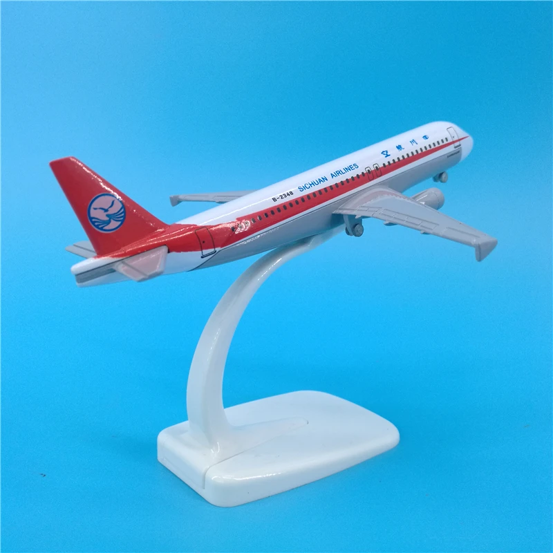 16CM 1:400 Scale China Sichuan Airlines Airbus A320 Airplane Model  Metal Diecast Aircraft Plane Toys Kids Gift Display