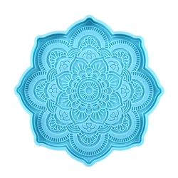 Mandala Coaster Silicone Mold Round Tray Cup Mat Epoxy Resin Casting Mould For DIY Resin Crafts Home Decoration Making Tools