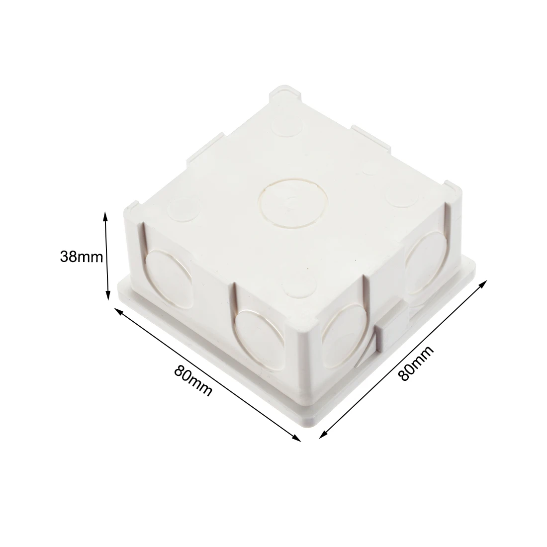 UXCELL 10Pc Wall Switch Box Electrical Outlet Flush Mount 86 Type Single Gang White 38mm Depth Wall Switch Socket Panel Cassette