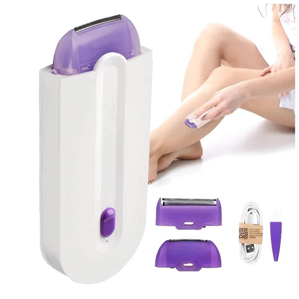 USB Rechargeable Women Hair Eraser Hair Touch Light Safely Sensor Shaver Women Face Leg Bikini Hand Shaver Hair Remover Lady