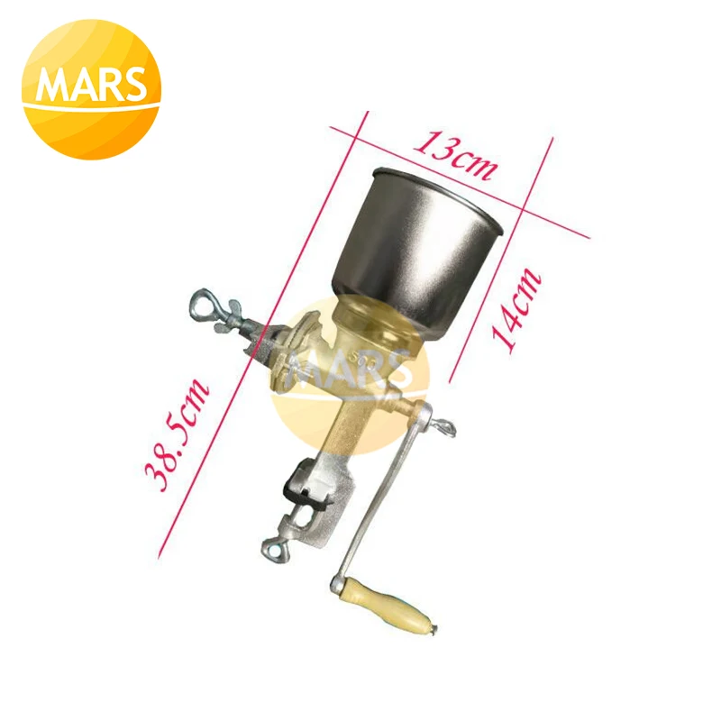 Household Manual Grains Grinding Machine Medicinal Material Walnut Peanut Crusher Adjustable Corn Flour Malt Mill Grinder