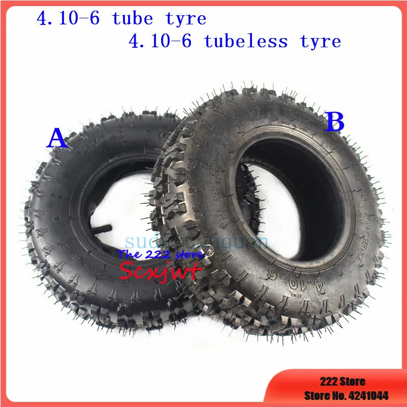 ATV Go kart MIni Quad 4.10-6 inch tires snowplow tubeless  Snowmobile tyres   beach  Inner Tube atv tire