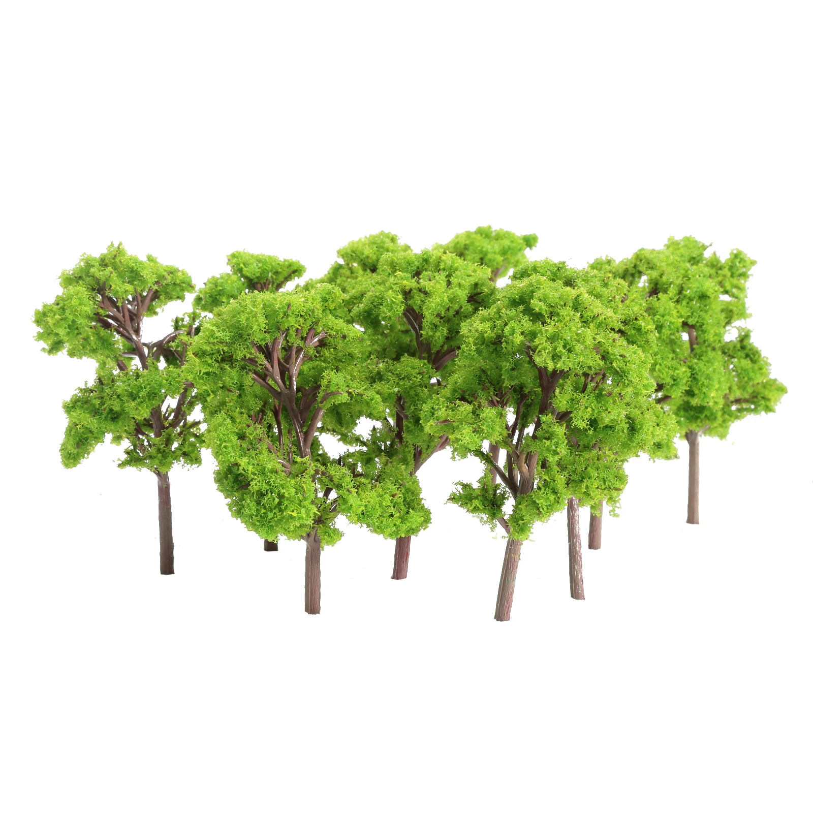 10pcs Plastic 12cm Trees Model Garden Wargame Train Railway Architectural Scenery Layout 1:75-100 Scale