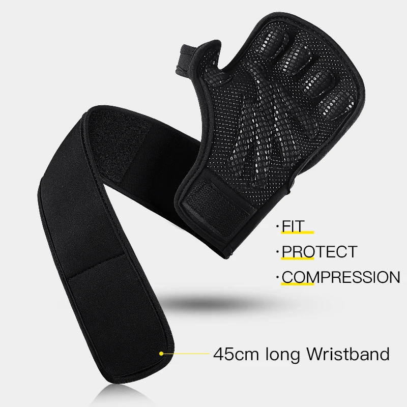 Hand Grip Silicone Thicker Sponge Crossfit Gymnastics Guard Palm Protectors Glove Pull Up Bar Weight Lifting Glove Gym Gloves