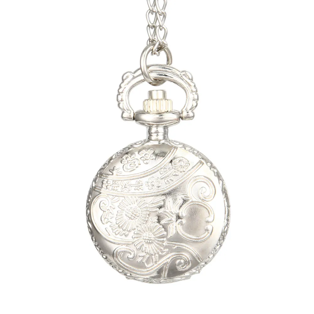 Fashion Vintage Pocket Watch Alloy Roman Number Dual Time Display Clock Necklace Chain Watches Birthday Gifts UND Sale