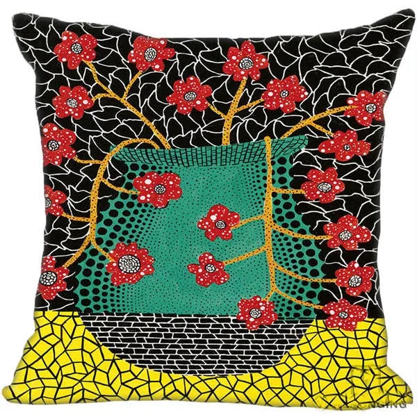 Fodera per cuscino decorativa personalizzata Yayoi Kusama Fodera per cuscino quadrata con cerniera Miglior regalo Decorazione per casa e hotel 45x45