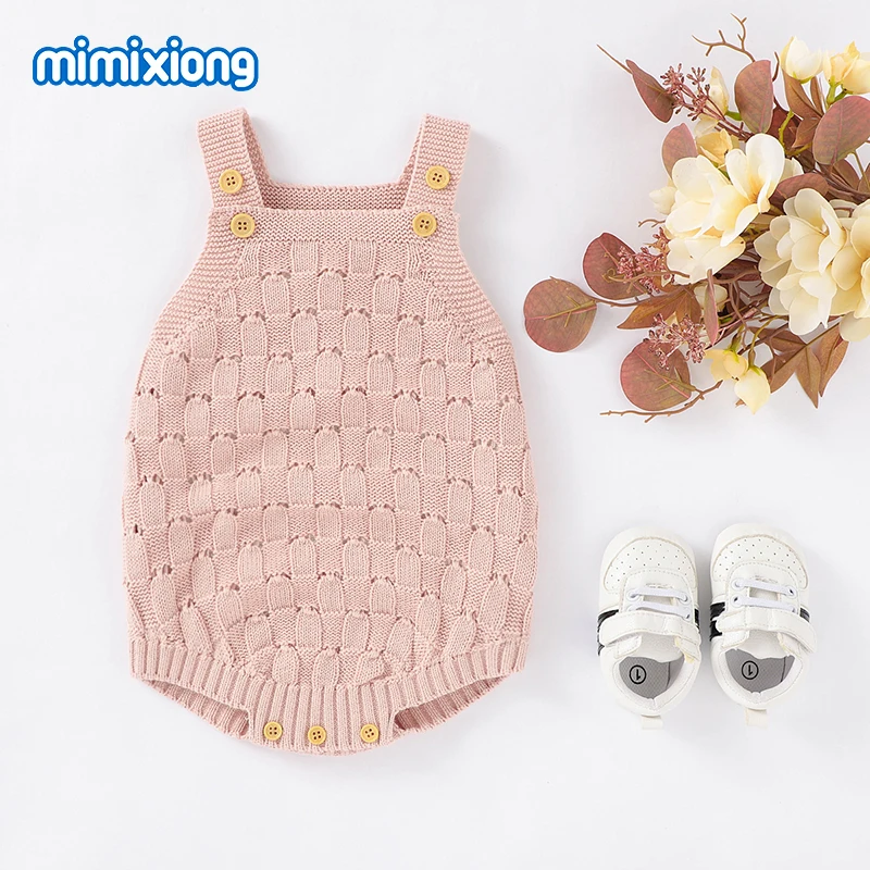 Body de punto liso para bebé, ropa de moda, trajes de cuerpo para recién nacido, Tops para niños y niñas, traje de una pieza