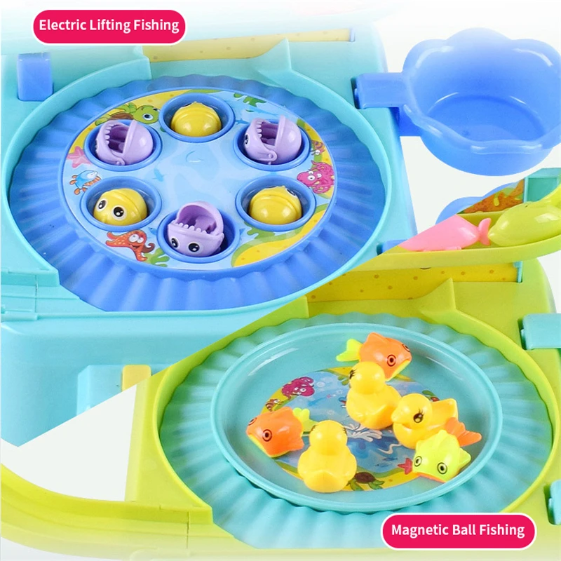 Kinderen Magnetische Vissen Speelgoed Met Muziek Magnetische Track 3D Vissen Speelgoed Set Baby Kids Magnetische Vis Spel Speelgoed Voor Jongens meisje Gift