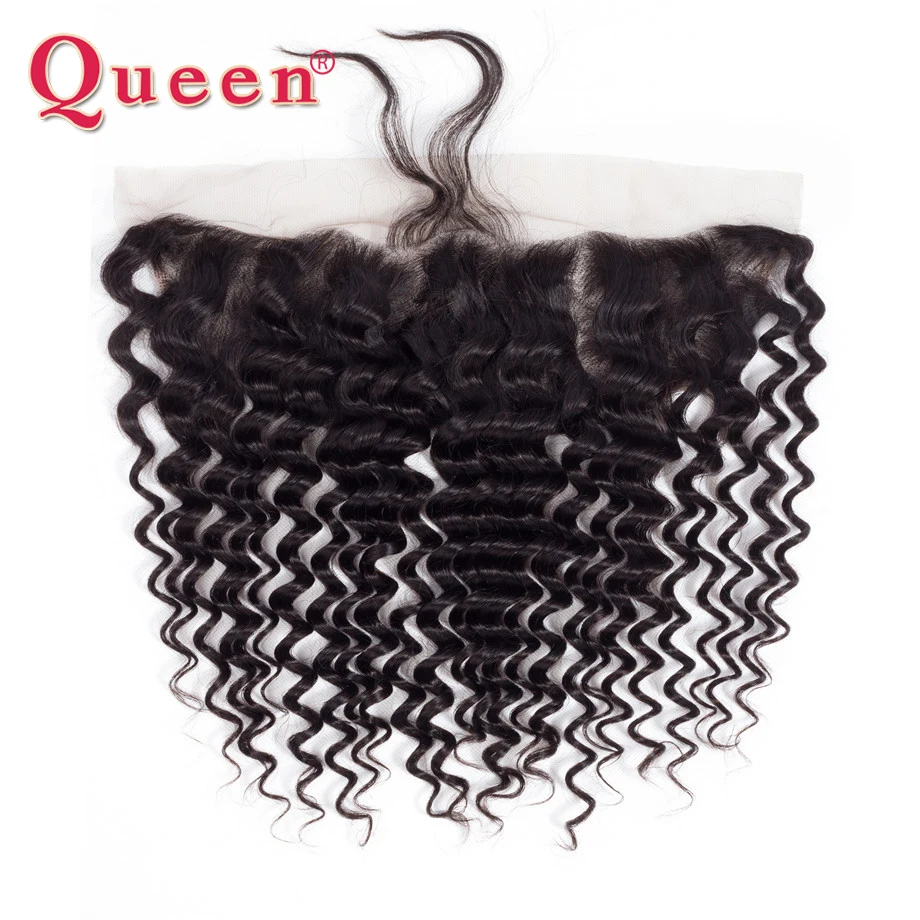 

Deep Wave Lace Frontal Remy Human Hair Transparent Lace Front Brazilian Deep Curly Lace Front Hair Pre-Plucked With Baby Hair