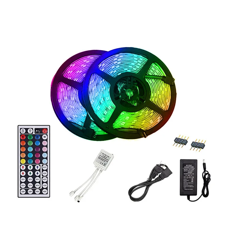 防水LEDストリップライト,5050 rgb,wifi,屋内および屋外用,赤外線制御