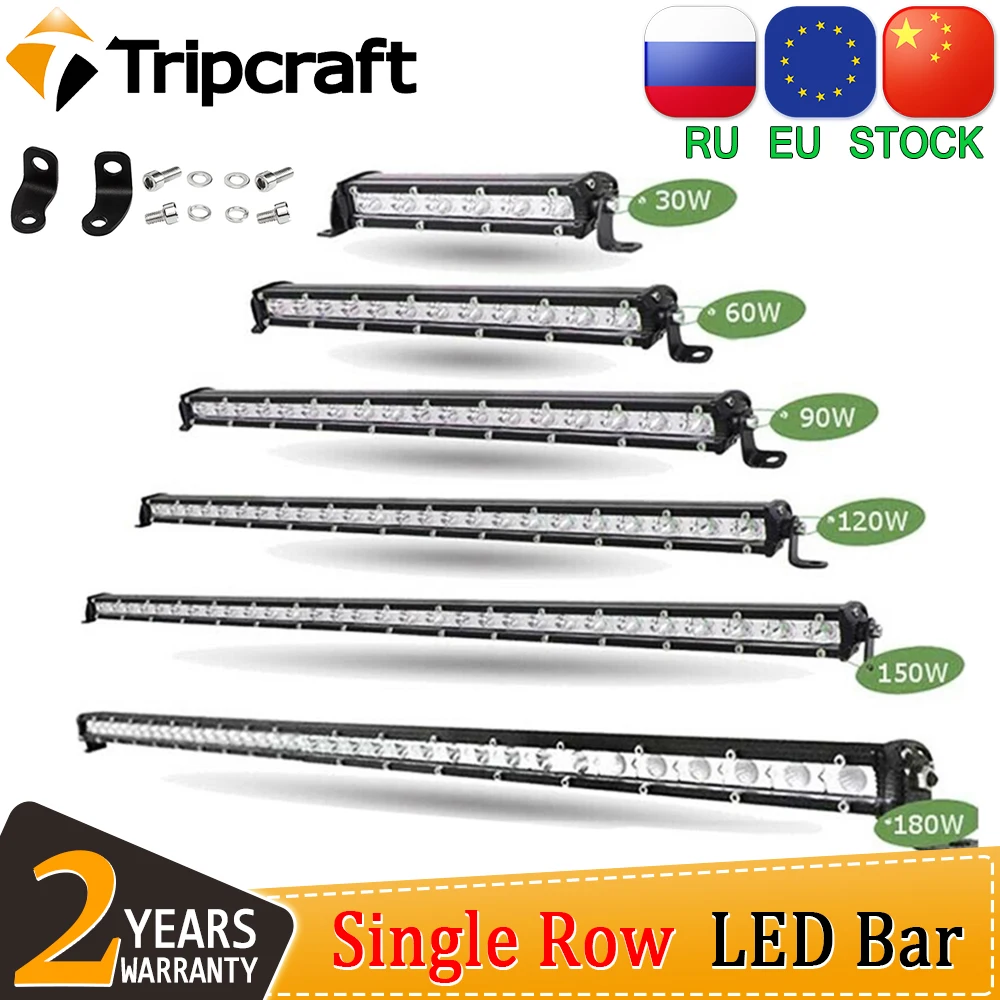 Tripcraft-Barre Lumineuse LED Simple Nucleo Super Slim, Lampe de Travail, Tout-Terrain, 7 \