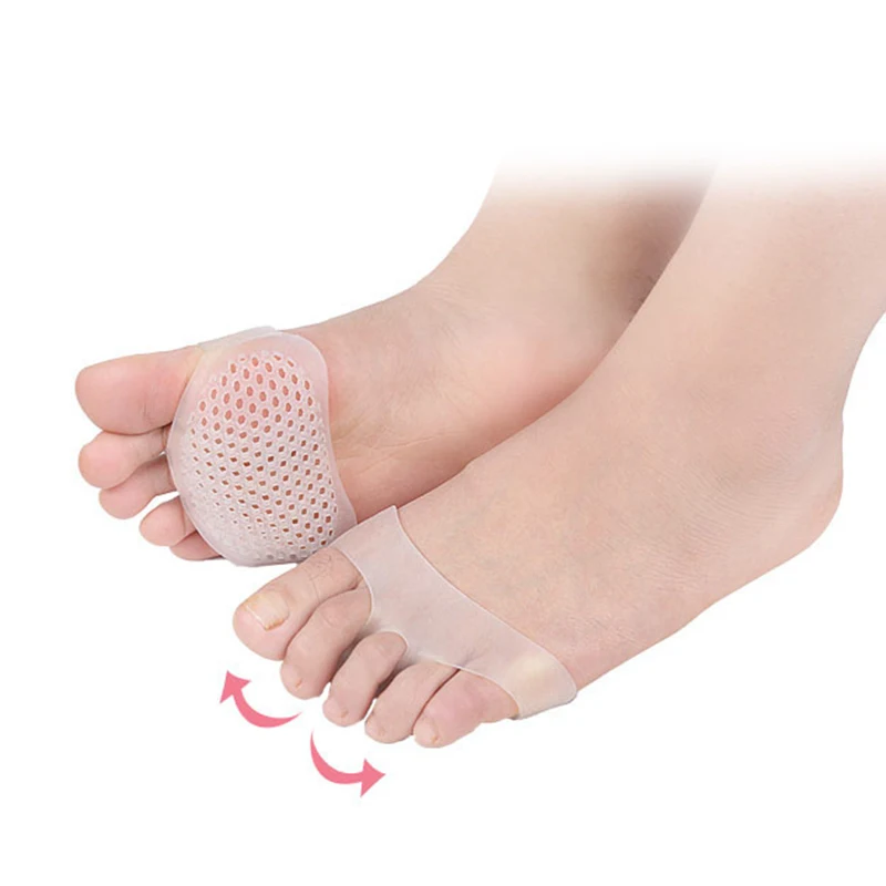 Silicone Forefoot Padded Soft Insoles Shoes Pad Gel Insoles Breathable Health Care Shoe Insole Half Yard Massage Shoe Cushion