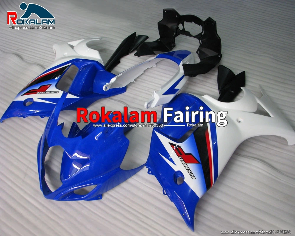 

Motorcycle Shells For Suzuki GSX650F 2008 2009 2010 2011 2012 2013 GSX650 08 13 Blue White Fairing Kit