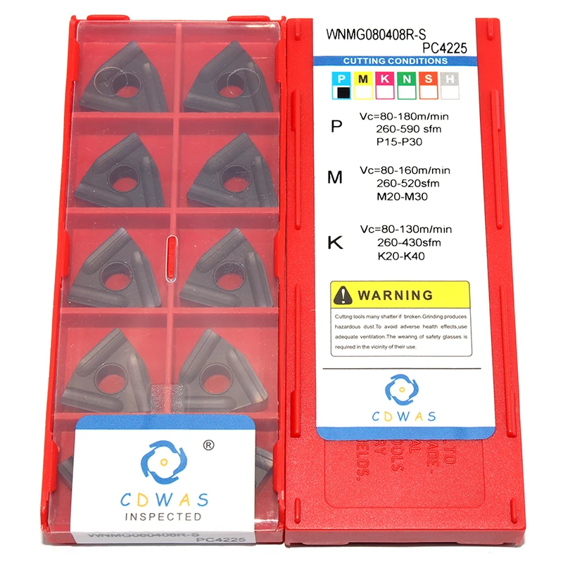 WNMG080408 R S PC4225 عالية الجودة الخارجية تحول أداة WNMG 080408 لونين كربيد إدراج آلة خرط تعمل بالتحكم الرقمي بواسطة الحاسوب أدوات تقطيع للصلب
