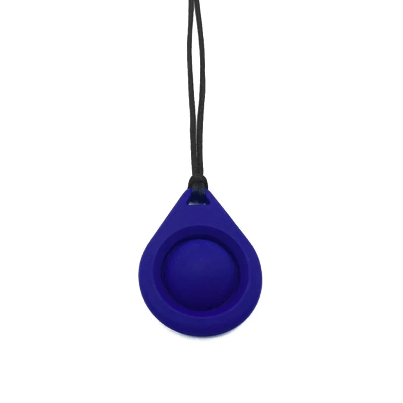 Baby Silicone Teether Sensory Chewing Pendant Soother Necklace Teething Nursing Biting Toy for Newborn Infants