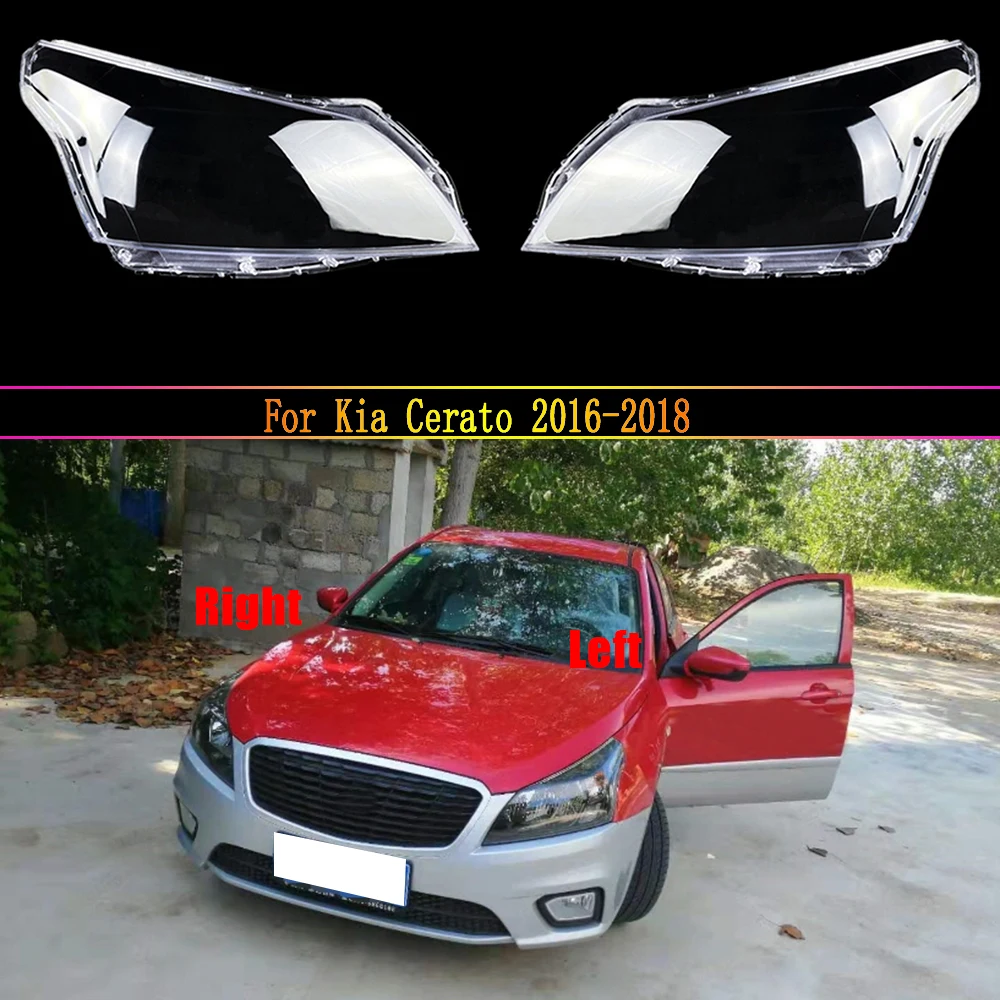 

For Kia Cerato 2016 2017 2018 Transparent Headlamp Cover Headlight Mask Lampshade Lamp Shell Plexiglass Replace Original Lens