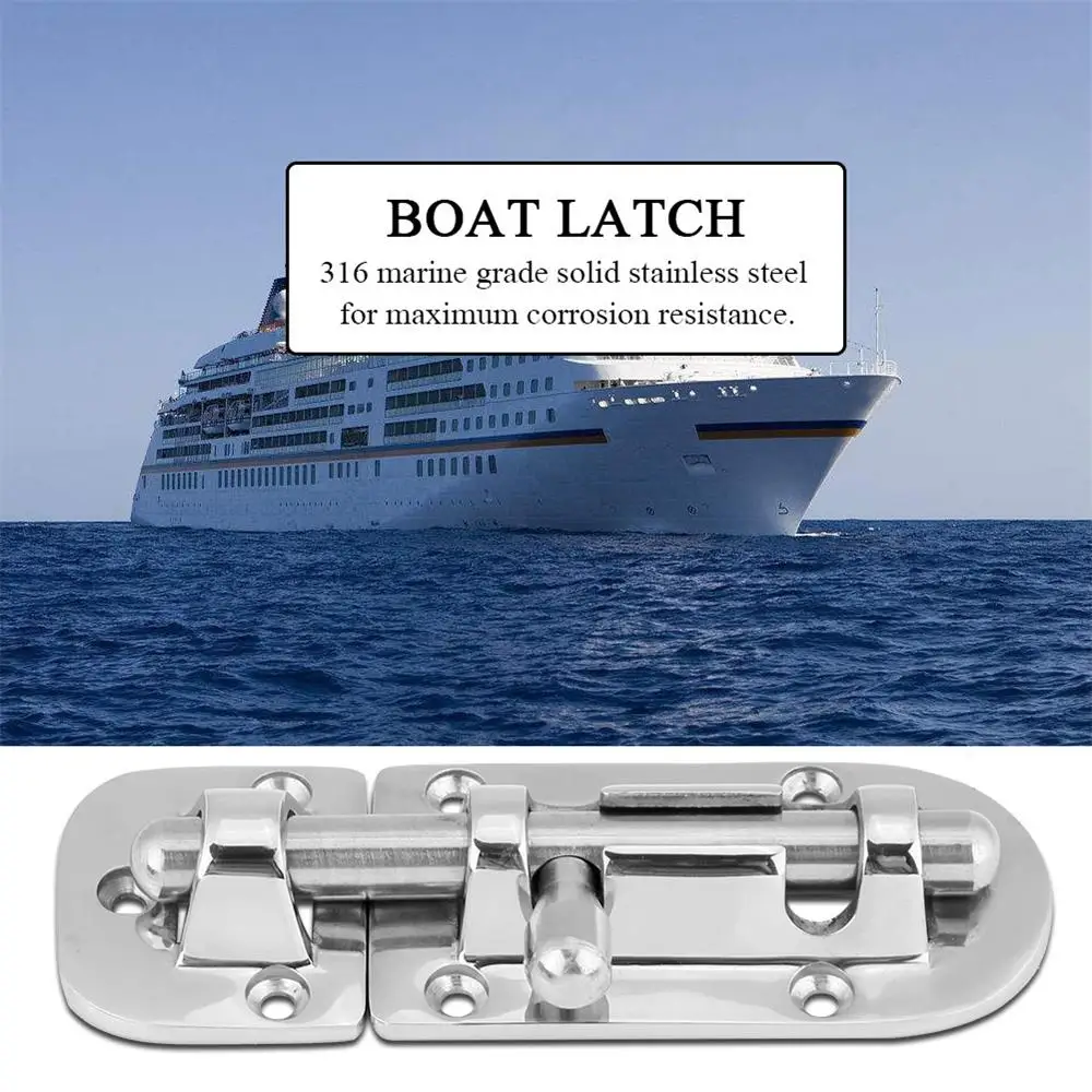 60/110mm Stainless Steel Marine Boat Door Window Lock Latch Slide Barrel Bolt Clasp Sliding Hasp Locks Push Pull Toggle Buckle