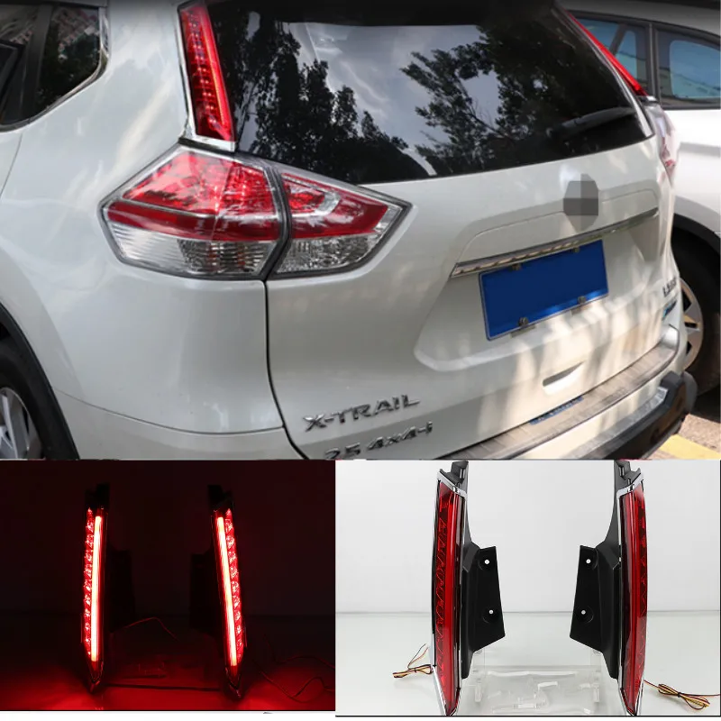 2PCS For Nissan X-trail T32 2014-2019 Car LED Tail Light Rear Bumper Light Brake Light Auto Bulb Decoration Lamp