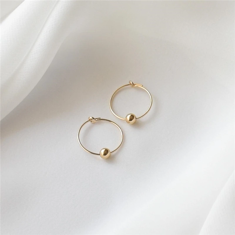 14K Gold Filled Hoops Earrings 30mm 40mm 50MM Circle Jewelry Minimalism Brincos Vintage Pendientes Oorbellen Boho Gold Earrings