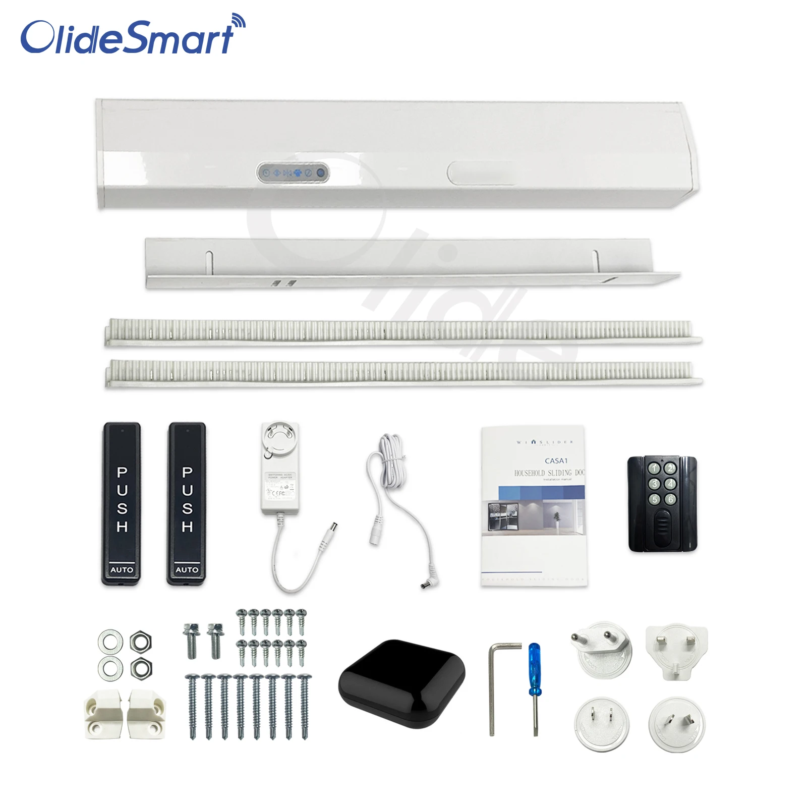 

Olide Smart Phone Control Sliding Door, Automatic Residential Slide Type Door Opener with Wireless Push Button