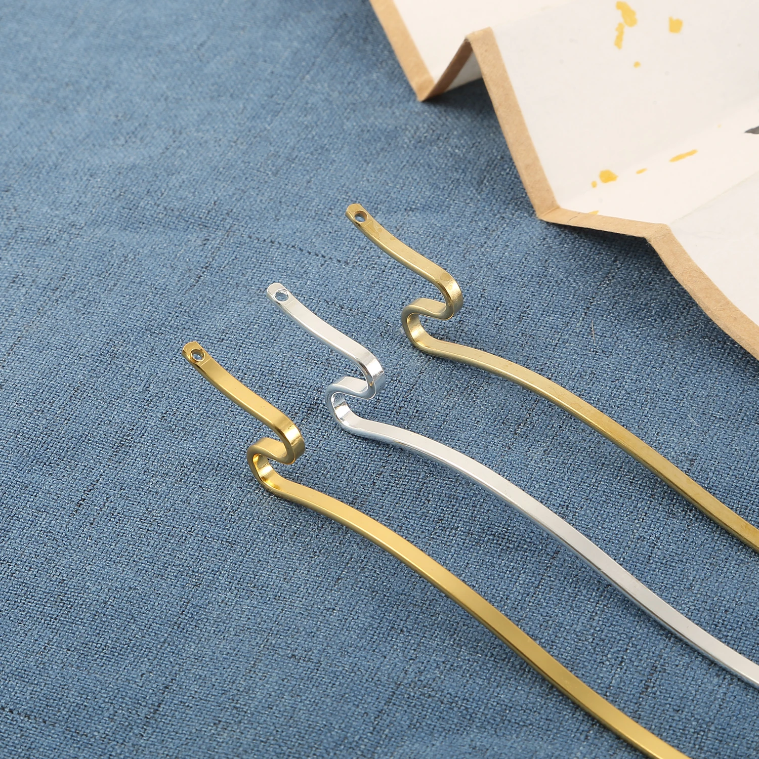 1pc Gold/Copper/Silver Vintage Hair Sticks Metal Hair Accessories Connectors For Women Lady Hairpins Fashion Alloy Hair Clip