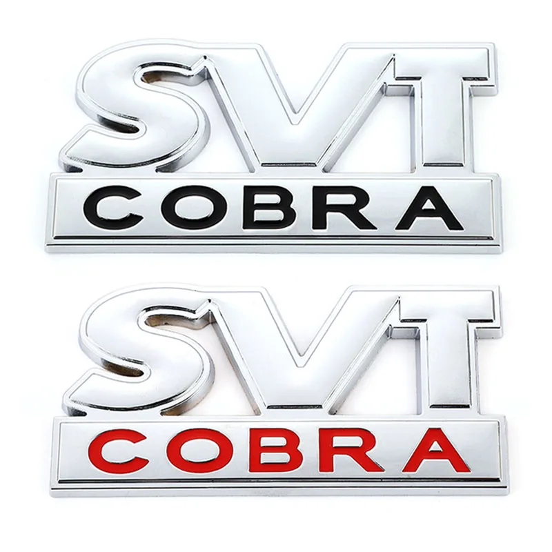 Car Sticker SVT COBRA Emblem Badge Rear Trunk Decal Front Hood Grille for Ford Mustang Shelby SVT Cobra F150 F250 F350 GT Fiesta