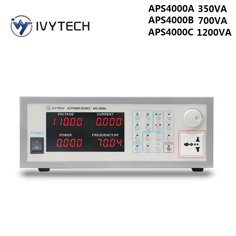 AC Power Source Supply 350VA 700VA 1200VA Bench Storage Type Variable Frequency Power Supply APS4000A Output Double Insurance