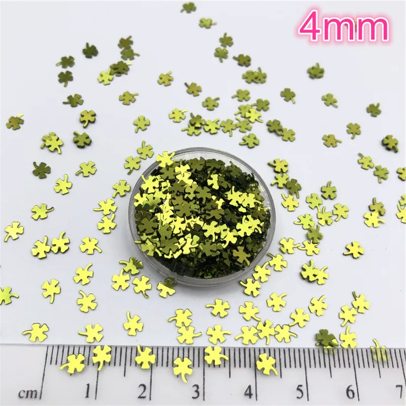 30g/Lot 4mm 14mm Clover Loose Sequins Glitter Paillettes For DIY Nail Craft,Craft Making, Wedding Decoration confetti