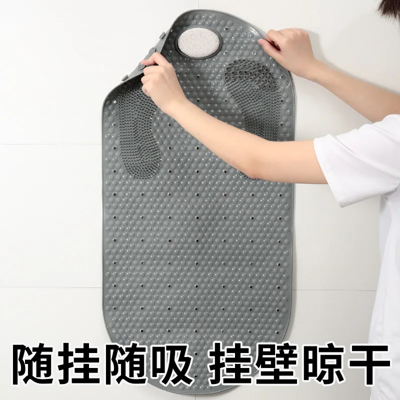 New style PVC toilet bathroom non-slip mat household bathroom grind stone floor mat shower room massage foot mat